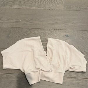 Vintage Cream Ribbed Crop Top